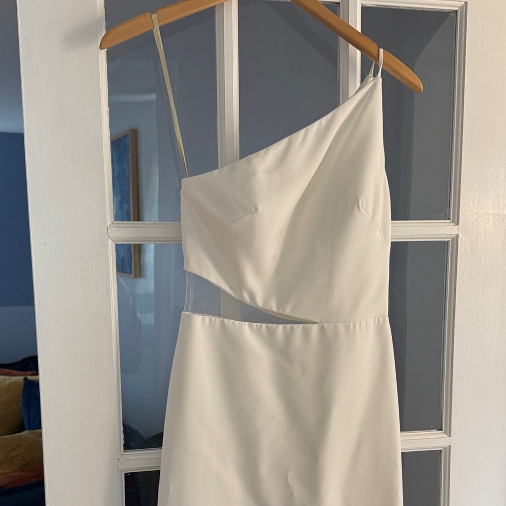 Jenny Yoo One-Shoulder White Wedding Gown - Picture 3 of 6